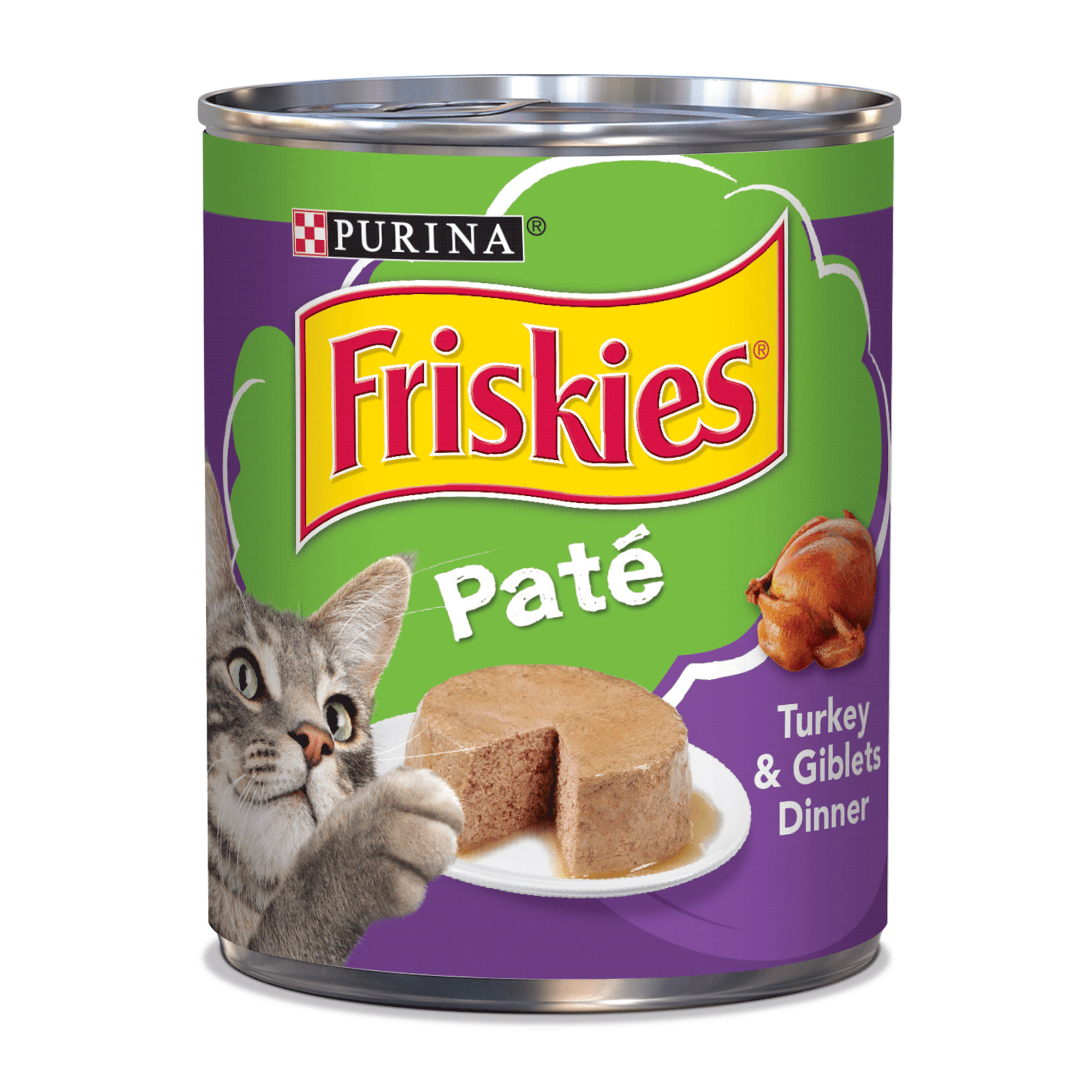 Friskies Pate Wet Cat Food, Turkey & Giblets Dinner - 13 oz. Can