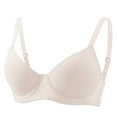 thumbnail image 2 of Tqyyweavej Demi Bras for Women Lightly Lined Adjustable Push Up Bralette Bras Wireless Breathable Ribbed Seamless Bras Size S to 2XL, 2 of 6