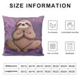 thumbnail image 5 of Nawypu  Cartoon Cute Animal Sloth Baby Throw Pillow Covers Purple Background Cushion Case Square Pillow Slip for Kids Children Room (Sloth), 5 of 5
