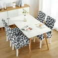 thumbnail image 3 of Leopard Print Dining Chair Covers 4 Pack Cartoon Animal Design Washable Polyester Stretch Slipcovers Removable Seat Protector for Unique Home Style, 3 of 7