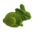 thumbnail image 2 of Tyidzon Easter Bunny Figurines, Resin Moss Rabbit Statues Easter Decorations, Flocked Bunny Easter Ornaments for Home Spring Tabletop Outdoor, 6.3", 2 of 6