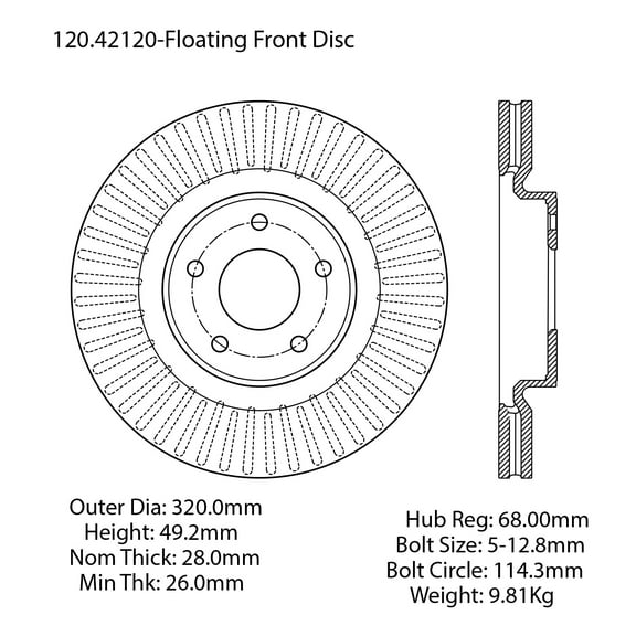 Centric (120.42120) Brake Rotor