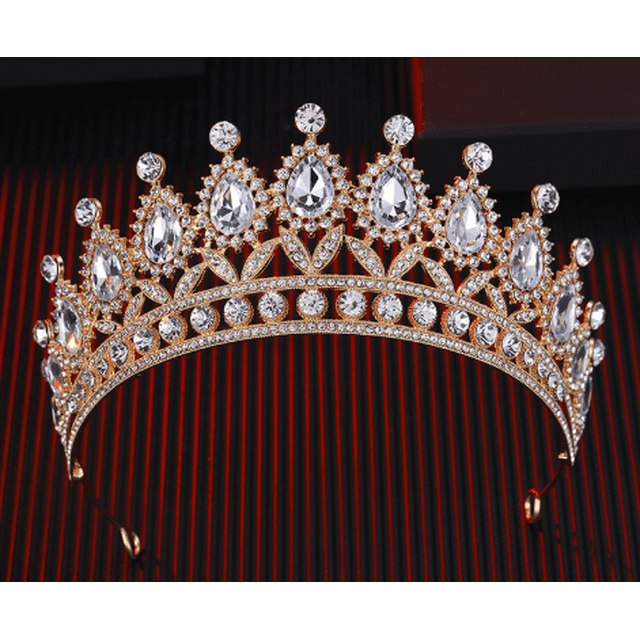 KAKOWELY Tiara de novia: diadema de corona para boda, tocado de princesa con diamantes de imitación para mujeres y niñas, accesorios para disfraces, bodas, cumpleaños, fiestas de graduación.