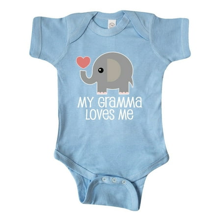 

Inktastic My Gramma Loves Me Gift For Grandchild Gift Baby Boy or Baby Girl Bodysuit