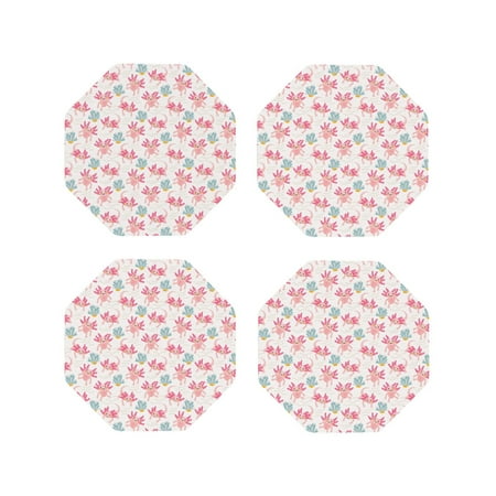

Junzan Cute Axolotl Print Coasters for Drinks - Leather Coasters Set of 4 for Coffee Table for Housewarming/Kitchen/Bar/Decor-Octagon