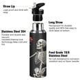 thumbnail image 3 of ALAZA Skull with Roses on Hand Water Bottle Insulated Flask Stainless Steel Straw Lid 20 oz, 3 of 6