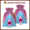 thumbnail image 2 of Fuzoiu Pink Shark Pool Fantasy Print Christmas Gift Bag,Burlap Gift Bag with Drawstring Closure & Hang Tag,Perfect for Holidays, Birthdays, and Special Occasions-Small, 2 of 7