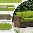 thumbnail image 3 of Snubbull 14 Piece 26" x 26" Patio Cushion Covers Replacement, Outdoor Patio Wicker Sofa Washable Cushion Slipcovers with Zipper, Grass Green, 3 of 8