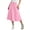 Pink, variant on Purcolt Girls Maxi Length Skirt, Elastic Waist Smooth A-Line Silhouette Pull-On Design Lightweight Woven Fabric Soft Feel for School and Everyday Wear