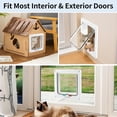 thumbnail image 5 of Xekoro Cat Door for Interior Exterior Door (Outer Size 7.75" x 7.5"), 4-Way Locking Flap for Cats &amp; Dogs(Circumference < 20"), Weatherproof Pet Door, White, 5 of 7