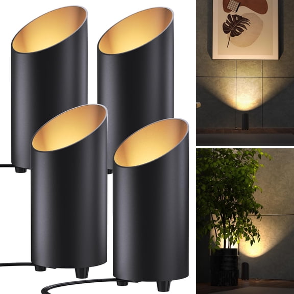 Sunco 4 Pack LED Uplight Indoor Spotlights, with Foot Switch, 7W