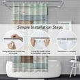 thumbnail image 5 of Yellow Shower Curtain for Bathroom Abstract Yellow Gray Watercolor Shower Curtain Set with Hooks Contemporary Oil Panting Fabric Waterproof Shower Curtains 72x72inches, 5 of 6