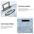 thumbnail image 5 of Easygdp White Bule Glitter Print Elastic and Washable Suitcase Protective Cover with Hidden Zipper Fits 18-32 inch Luggage -X-Large, 5 of 9