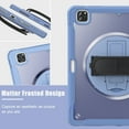 thumbnail image 6 of for iPad Pro 12.9 2022/2021/2020/2018 Rugged Case, 360 Rotating Hand Strap Stand/Pencil Holder/Adjustable Crossbody Strap, [2 In 1] Protective for iPad Pro 12.9 2022/2021/2020/2018, Gray, 6 of 15