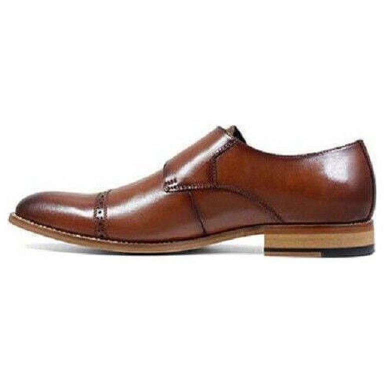 Stacy Adams Desmond Monk Strap Slip-On In Cognac, Size 10 Mens Footwear Men's Stacy Adams Desmond Cap Toe Monk  main image 4