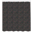 thumbnail image 2 of Ambesonne Ethnic Shower Curtain, Bohemian Square Formations, 69"Wx70"L, Dark Taupe and Multicolor, 2 of 4
