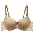thumbnail image 1 of Bigersell Wireless Bra for Everyday Women Lace Backless Anti-Light Bottoming Wrapped Chest Vest Underwear Big & Tall Size Comfort Bra, Style 85, Khaki 34B, 1 of 4