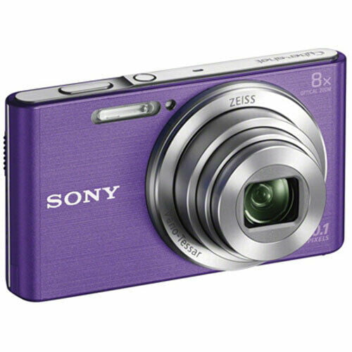 Duragadget Purple Hardwearing Camera Case With Dual Zips For CyberShot DSC-W830 