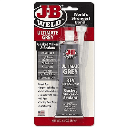 J-B Weld Ultimate Grey RTV Silicone - Gasket maker and Sealant, 3 oz tube, sold by each