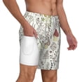thumbnail image 2 of Kdxio Colorful Mushrooms And Plants Print Men'S Swim Trunks With Compression Liner 7 Inch Inseam Quick Dry Swim Shorts, 2 of 7