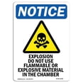 thumbnail image 1 of SignMission OS-NS-A-1218-V-12268 12 x 18 Po Panneau de Signalisation - Explosion Ne Pas Utiliser, 1 of 1