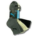 thumbnail image 3 of PUMA SOCKS MEN'S - HI QUARTER 243 - SOLID BLACK GREY CRE - LARGE (10-13)- PACK 6, 3 of 3