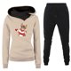 thumbnail image 1 of Puntoco Conjunto de dos piezas de suéter y pantalones estampados de manga larga con capucha y cuello redondo para mujer Puntoco Puntoco-4609, 1 of 2