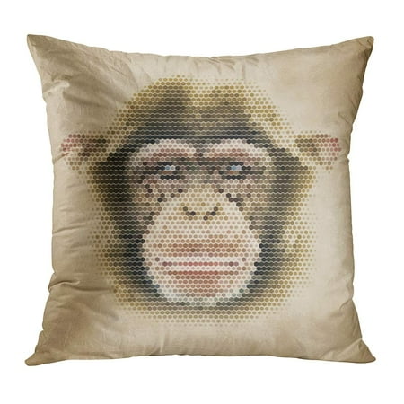 Bosdeco Colorful Monkey Portrait Made Of Geometrical Shapes