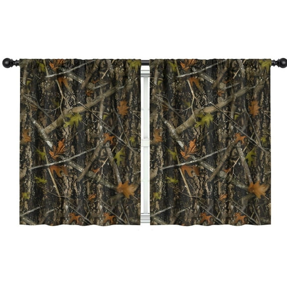 Blackout Kids Curtains,Vine Camo Tree Trunk Pattern Childrens Insulated Curtains Set Of 2,Bedroom Essentials,Toddler Room Decor 42"x54"