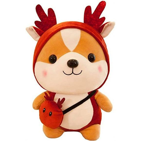 SHAR Cute and soft squirrel (moose, 25cm) Cute creative squirrel doll transforms into a moose-filled plush toy