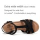 thumbnail image 2 of Sandalias Luoika 23001 para mujer, plataforma de cuña ancha, color negro, 38EU, 2 of 7