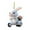 White, variant on Bunny Christmas Ornaments Christmas Tree Ornaments Little Rabbit Pattern 2D Flat Acrylic Decorative Pendant Interior Rearview Mirror Hanging Ornament