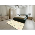 thumbnail image 4 of Ahgly Company Indoor Rectangle Abstract Golden Blonde Gold Solid Area Rugs, 7' x 9', 4 of 6
