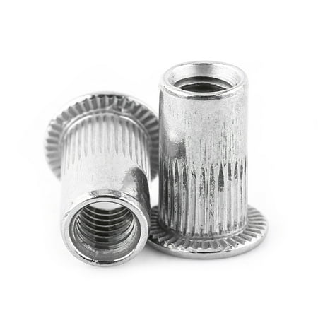 

Stainless Steel Flat Head Threaded Blind Rivet Nut Insert Nutsert Screw (M6) - M3-M8 Sizes