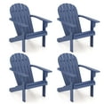 thumbnail image 1 of Gymax 4PCS Patio Adirondack Chair w/ Inclined Seat High Backrest & Wide Armrests Blue, 1 of 6