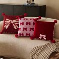 thumbnail image 1 of Almohada de encaje Red Bow, cojín redondo, cojín decorativo, cojín suave, cojín de fieltro, cojín plegable, cojín para sofá, cojín para salón, cojín para dormitorio, cojín para oficina, cojín, 1 of 8