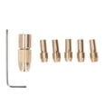 thumbnail image 4 of Electric Drill Bit Collet, 4 Jaws Replacement 7Pcs Brass Drill Chuck  For Polishing, 4 of 8