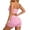 Pink, variant on Womens Seamless Two Piece Workout Sets Wicking Quick-Dry Gym Sets Tummy Control Biker Shorts for Athletic