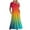 Multicolor summer dresses, variant on Wycnly Summer Dresses for Women Formal Dresses for Women Loose Pocket Flowy Pleated Swing A Line Long Dresses Ladies Elegant Gradient Print Round Neck Short Sleeve Maxi Dresses
