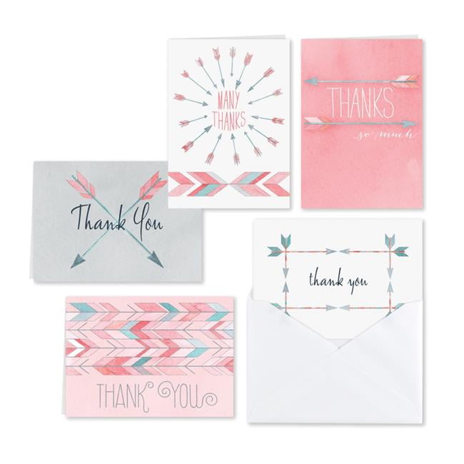 Hortense B. Hewitt Watercolor Arrow Thank You Set