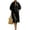 Black, variant on Stralyhd Dresses for Women Stand Collar Half Front Zipper Balloon Sleeve Dresses 2026 Summer Linen Beach Vacation Flowy Midi Dress Yellow M