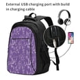 thumbnail image 2 of Wukai Lavender Flowers Travel Laptop Backpack: Business Water-Resistant Bag with USB Charging Port, Ideal College Backpack for Men & Women, 2 of 6