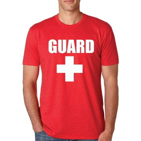 Guard T-Shirt Unisex Red Pool Ocean Lake Uniform Clothing