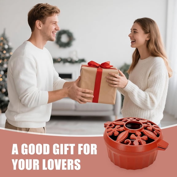 Wood Stove Steamer - Cast Iron Round Bowl Fire Place Stove Humidifier Pot with Large Opening Top for Home Heating Decorative | Matte  & 2.7 Quart, OrangeRed