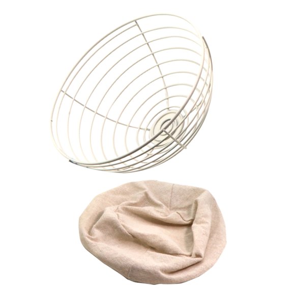 Raindrops Banneton Baskets Sourdough Proofing Basket Carbon Steel Round for Home Bakery 1 Set