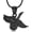 Black, variant on Viking Music Guitar Angel Wing Urn Necklace for Ashes Stainless Steel Cremation Jewelry Keepsake Memorial Remains Pendant for Man Women