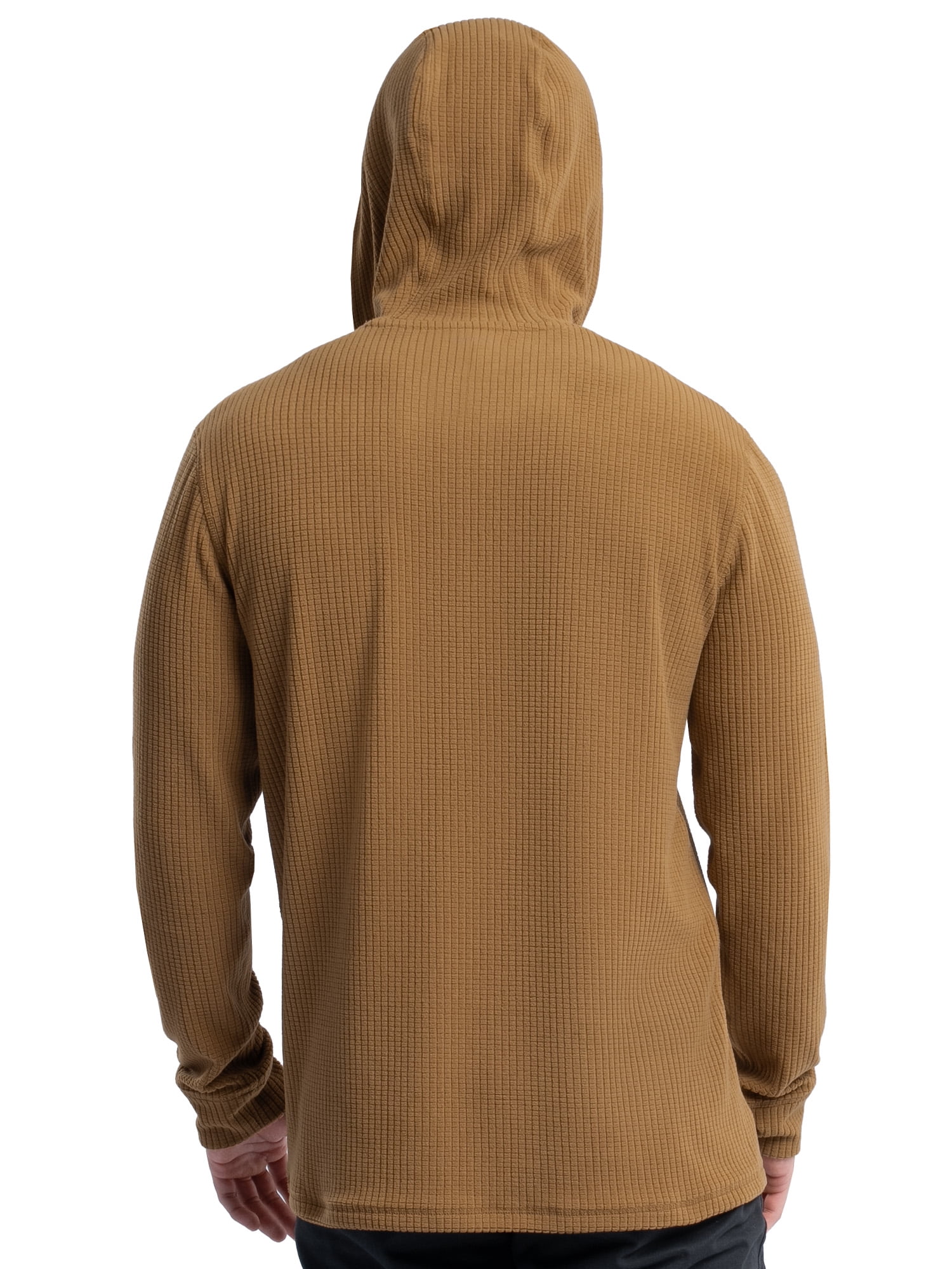 Wrangler Workwear Men's Texture Fleece Pullover Henley Hoodie, Size S-3XL