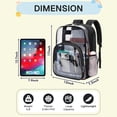 thumbnail image 3 of Behome Clear Backpack Heavy Duty PVC, Large Capacity Transparent Backpack with Reinforced Shoulder Straps, Waterproof Clear Bag for Stadium Events, School, Concerts, Festivals, 3 of 6