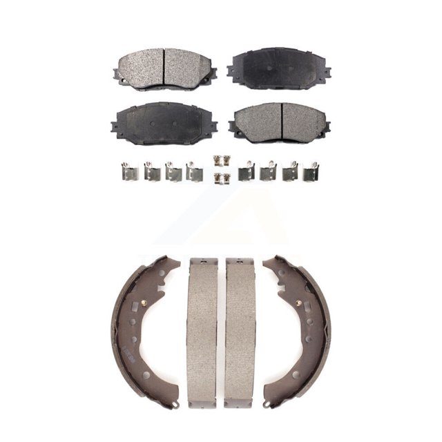 Transit Auto Front Rear Semi-Metallic Brake Pads and Drum Shoes Kit for Car Toyota Corolla Scion xD KFN-100025
