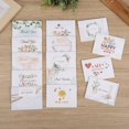 thumbnail image 2 of Tarjeta con patrón de hojas de flores, postal pequeña, tarjeta de felicitación, feliz cumpleaños, bendiciones, Día de San Valentín, tarjetas de agradecimiento para negocios, 10 piezas, 2 of 4